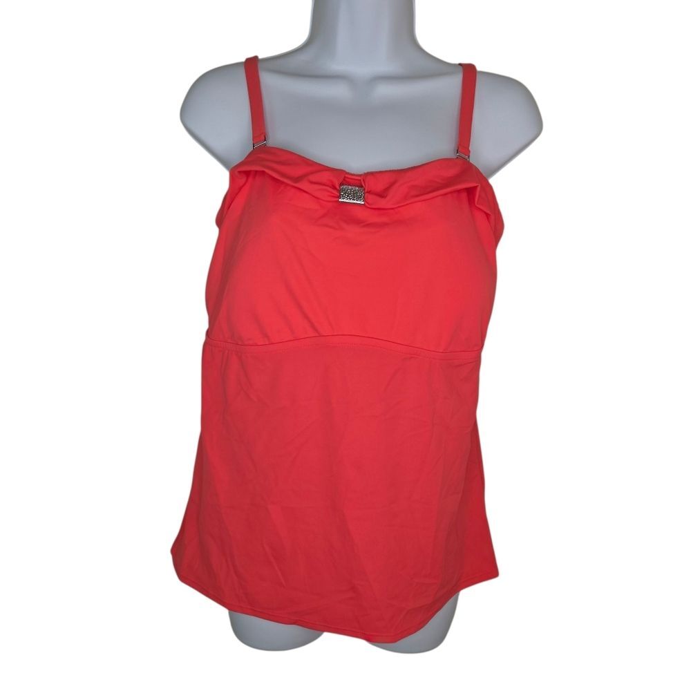Venus Coral Tankini Swimsuit Top Size 16